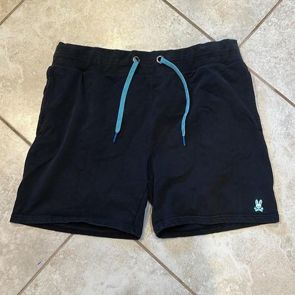 Psycho Bunny Black French Terry Fleece Sweats Shorts XXL men’s - Picture 4 of 9